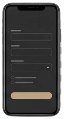 Buchungsformular auf dem Smartphone